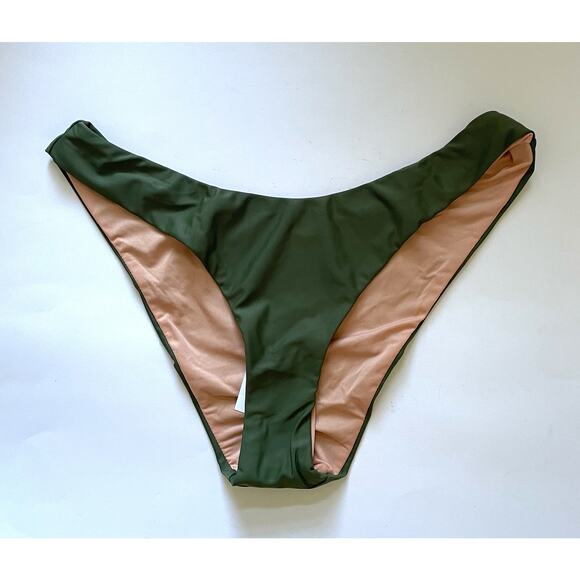 J. Crew High Rise Bikini Bottom Hunter Green Size Small NEW - Picture 3 of 7